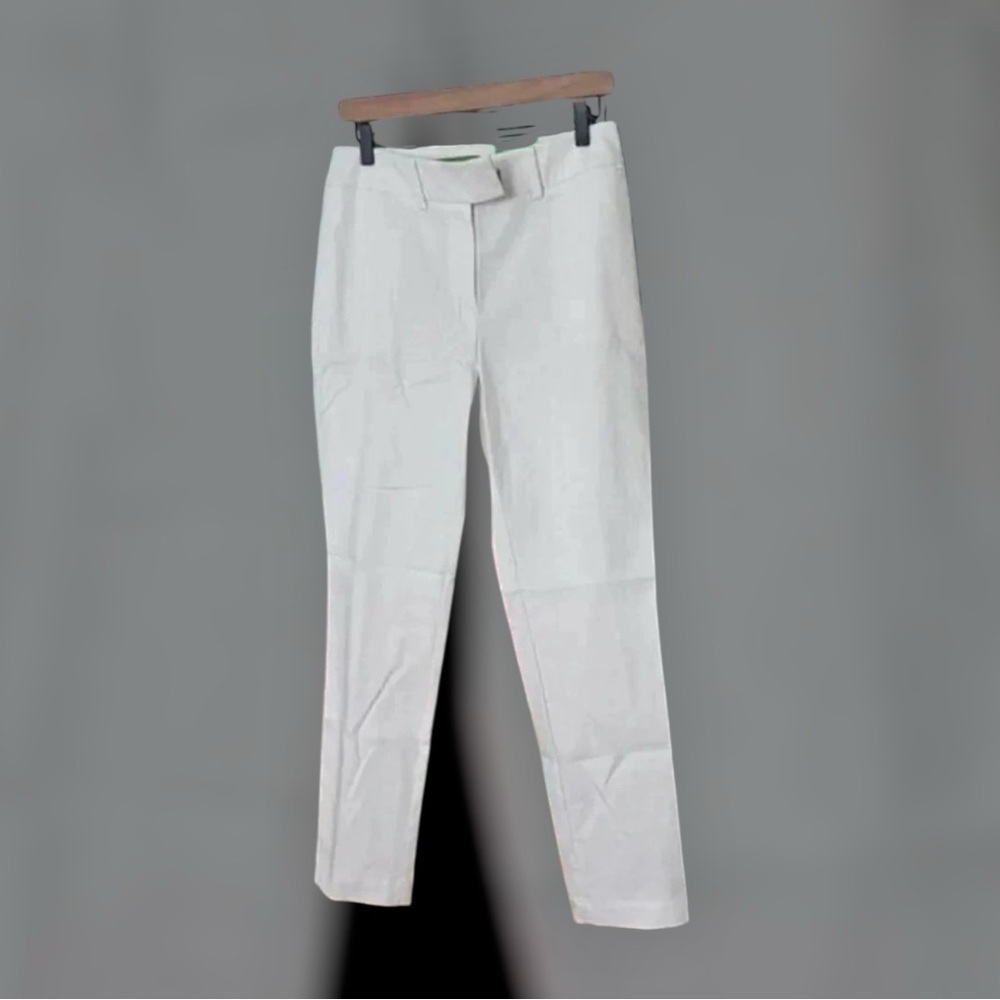 Island Republic White Straight Leg Trousers Pants Size 4 NWT Linen Minimalist